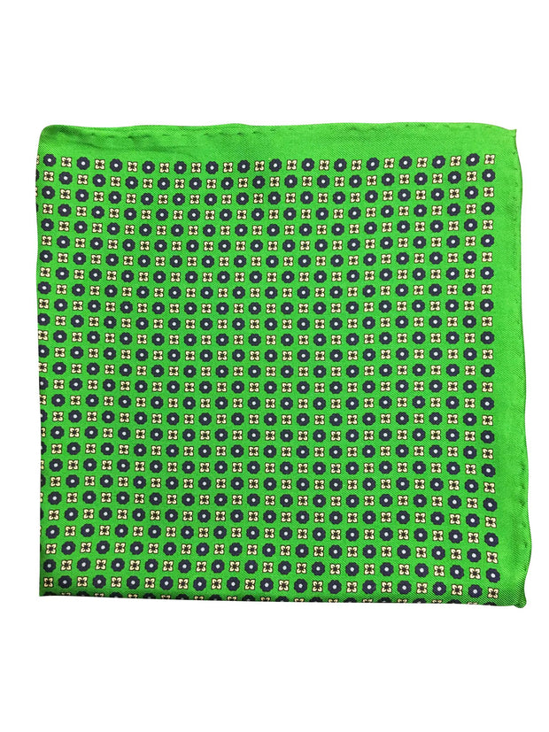 Silk Green Pocket Square - Resso Roth