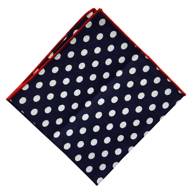 Red Lip Large Poker Dot Pocket Square - Resso Roth