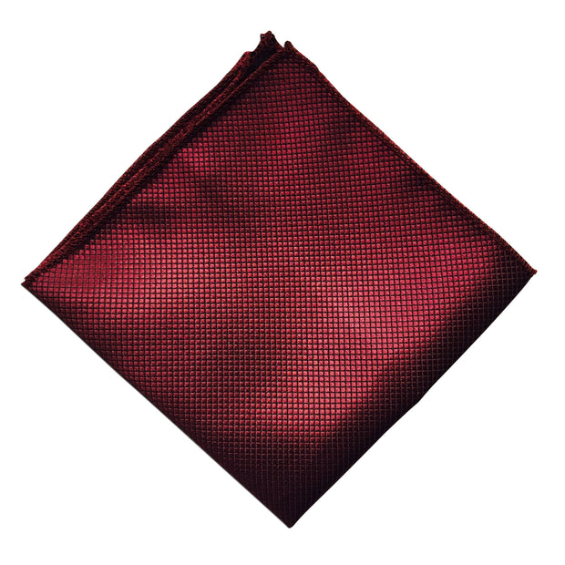 Herringbone Burgundy Pocket Square - Resso Roth