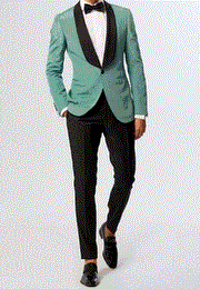 Bespoke Lime Green Shawl Lapel Tuxedo - Resso Roth