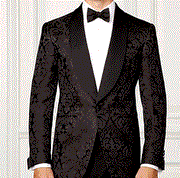 Black Wide-Lapel Tuxedo - Resso Roth
