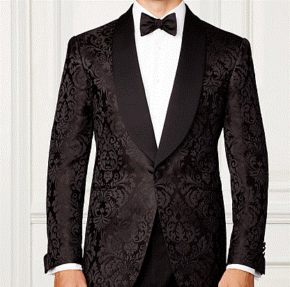 Black Wide-Lapel Tuxedo - Resso Roth