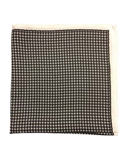 Silk Houndstooth Pocket Square