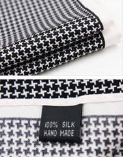 Silk Houndstooth Pocket Square