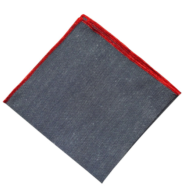 Grey Red Lip Pocket Square - Resso Roth