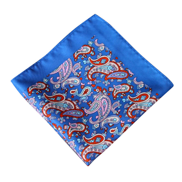 Blue Paisley Pocket Square - Resso Roth