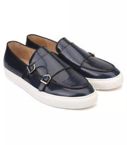 Black Patent Leather White Sole Slidders
